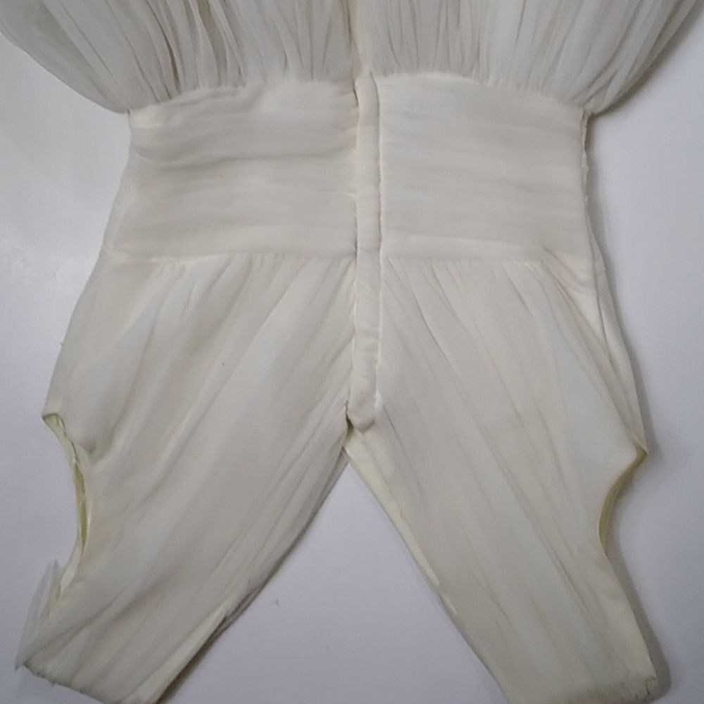 White Vintage Wedding Women Dress Size S Appropriate - Picture 8 of 15